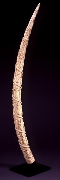 Carved elephant tusk, Loango, Congo by Congolese School